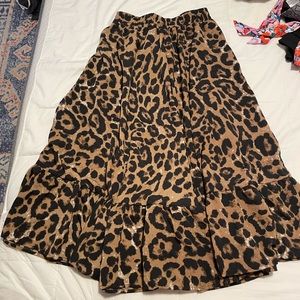 Cheetah print maxi skirt